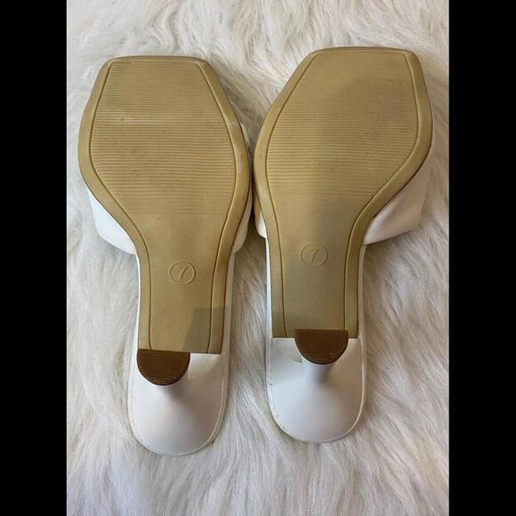 A New Day Target White Square Toe Sz 7 Women’s Pump Wrap Strap Beachy Summery - Picture 12 of 13